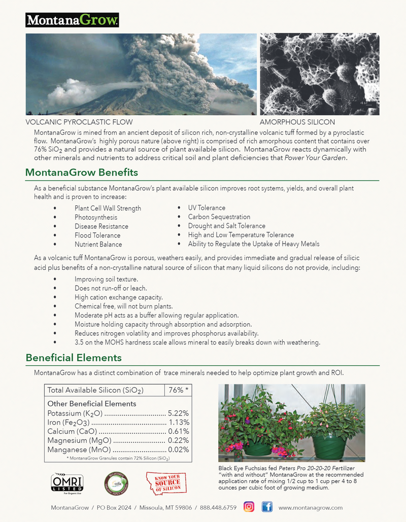 MontanaGrow Silica Amendment - 25 lb
