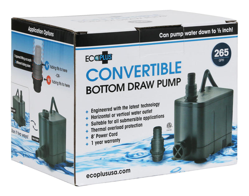 EcoPlus Convertible Bottom Draw Water Pump - 585 GPH