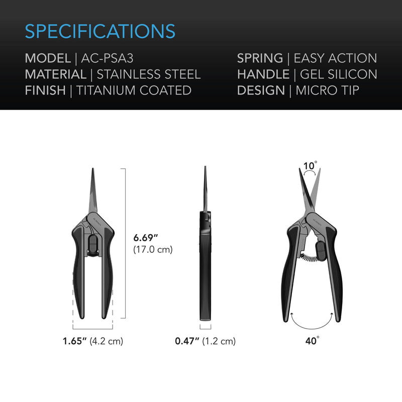 AC Infinity PRUNING SHEARS - STRAIGHT BLADES