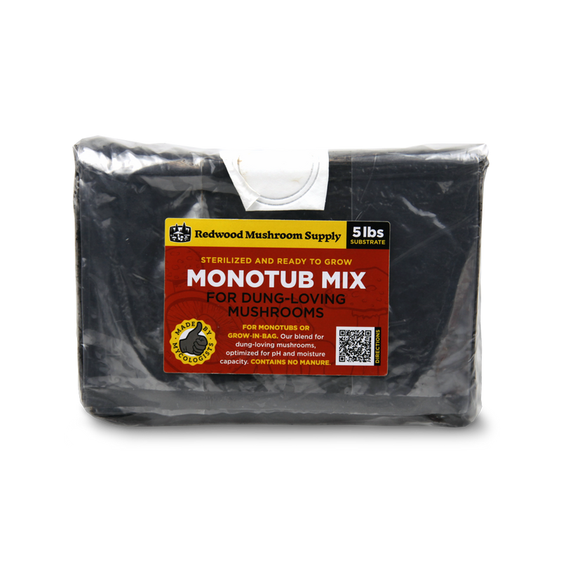 Redwood Mushroom Supply - Monotub Mix CVG Sterilized Substrate - 5 lb Bag