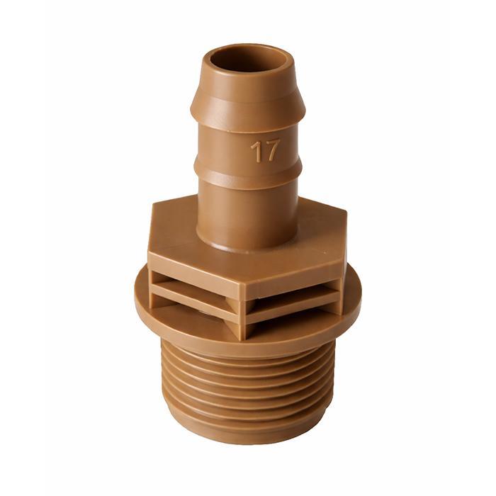 GROW1 MPT Male Thread Connector 17mm Adapters - 1/2" - Single