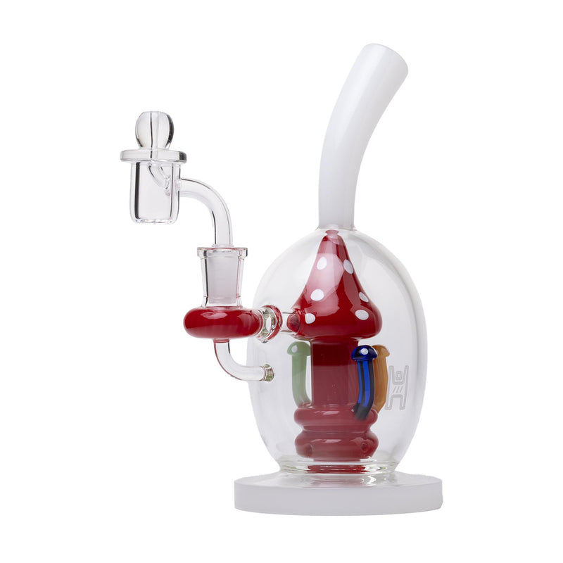 Mushroom Globe - White Red
