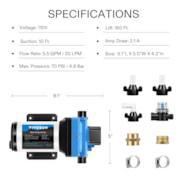 Water Pressure Pump 5.5GPM 70 PSI Diaphragm