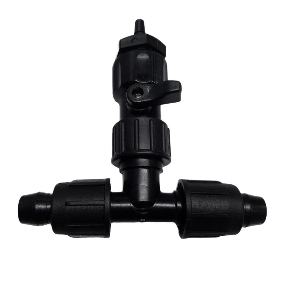 Blumat 1/2" Perma-Loc x 1/2" Perma-Loc x 8mm Tee w/ Valve