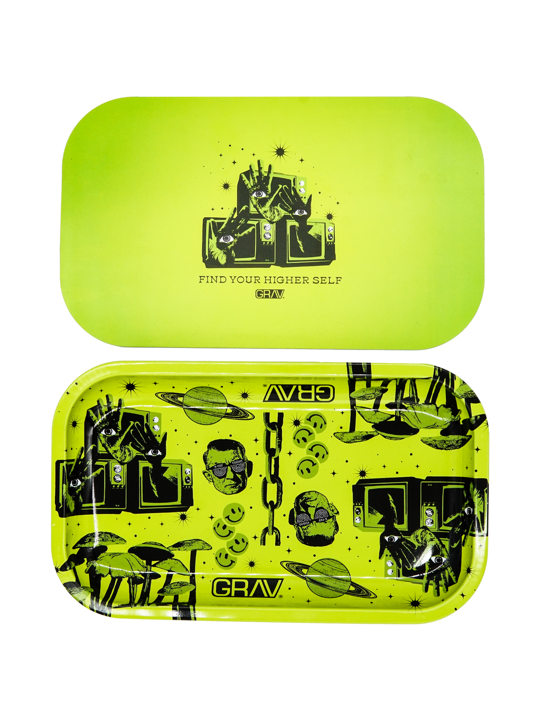 GRAV Metal Rolling Tray w/ Magnetic Lid