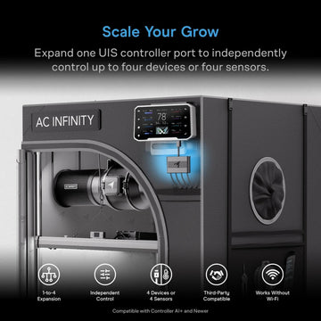 AC Infinity UIS Expansion Hub 4-Port, Independent Device and Sensor Control