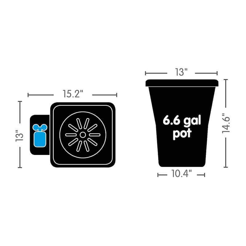 AutoPot Plastic Pots - 3.9 Gallon