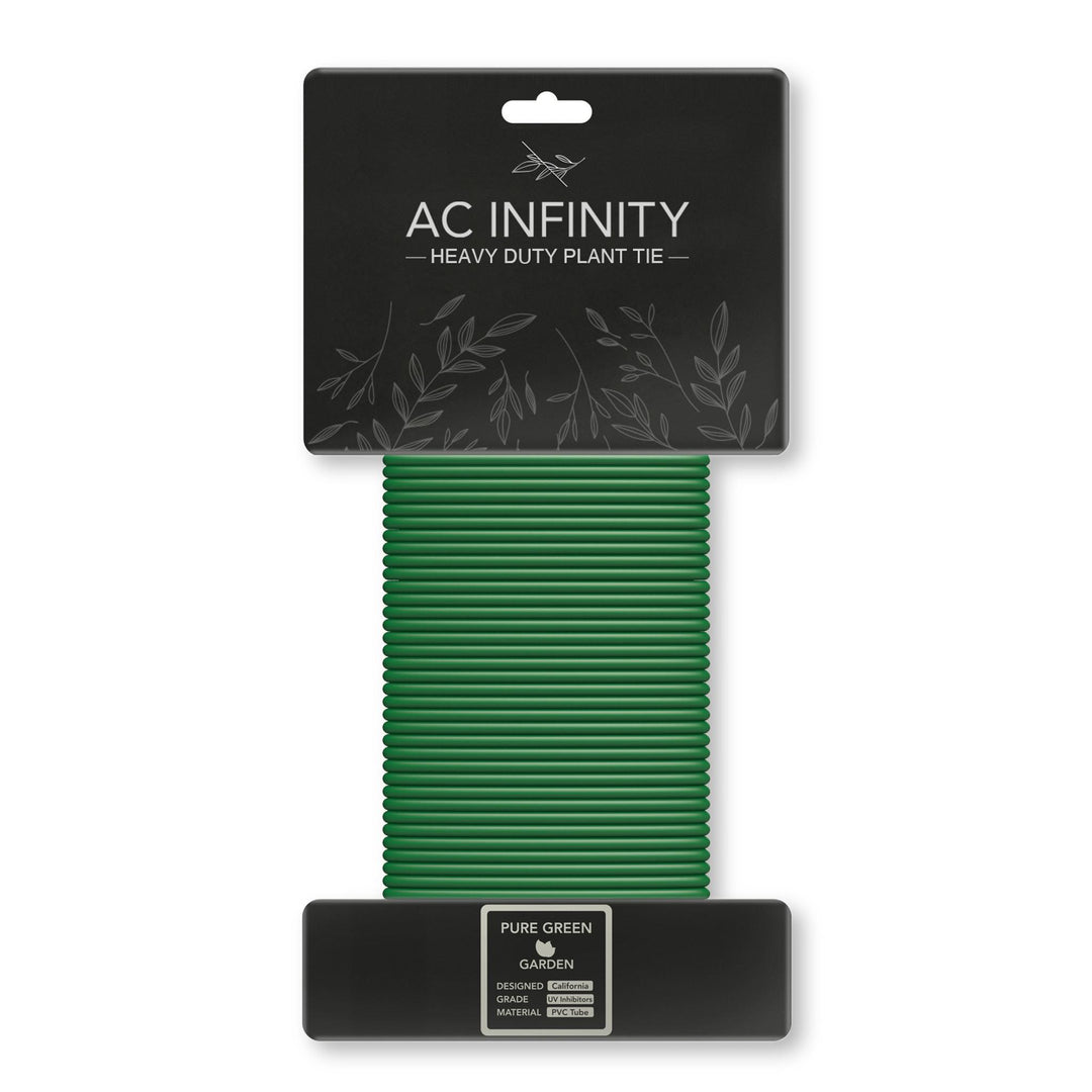 AC Infinity HEAVY-DUTY TWIST TIES, THIN RUBBERIZED TEXTURE, 10M