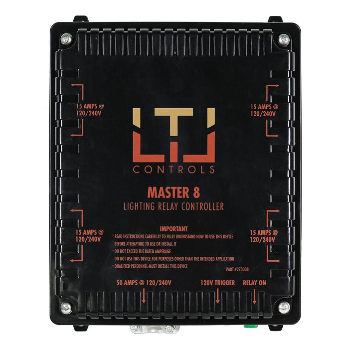 LTL Controls MASTER Lighting Relay Controllers w/o Timer (120V & 240V Universal Plug) - 4 Light