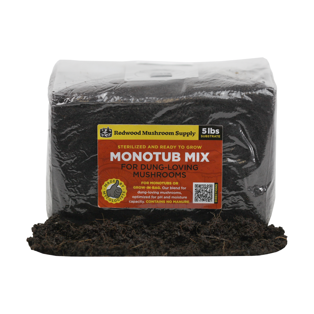 Redwood Mushroom Supply - Monotub Mix CVG Sterilized Substrate