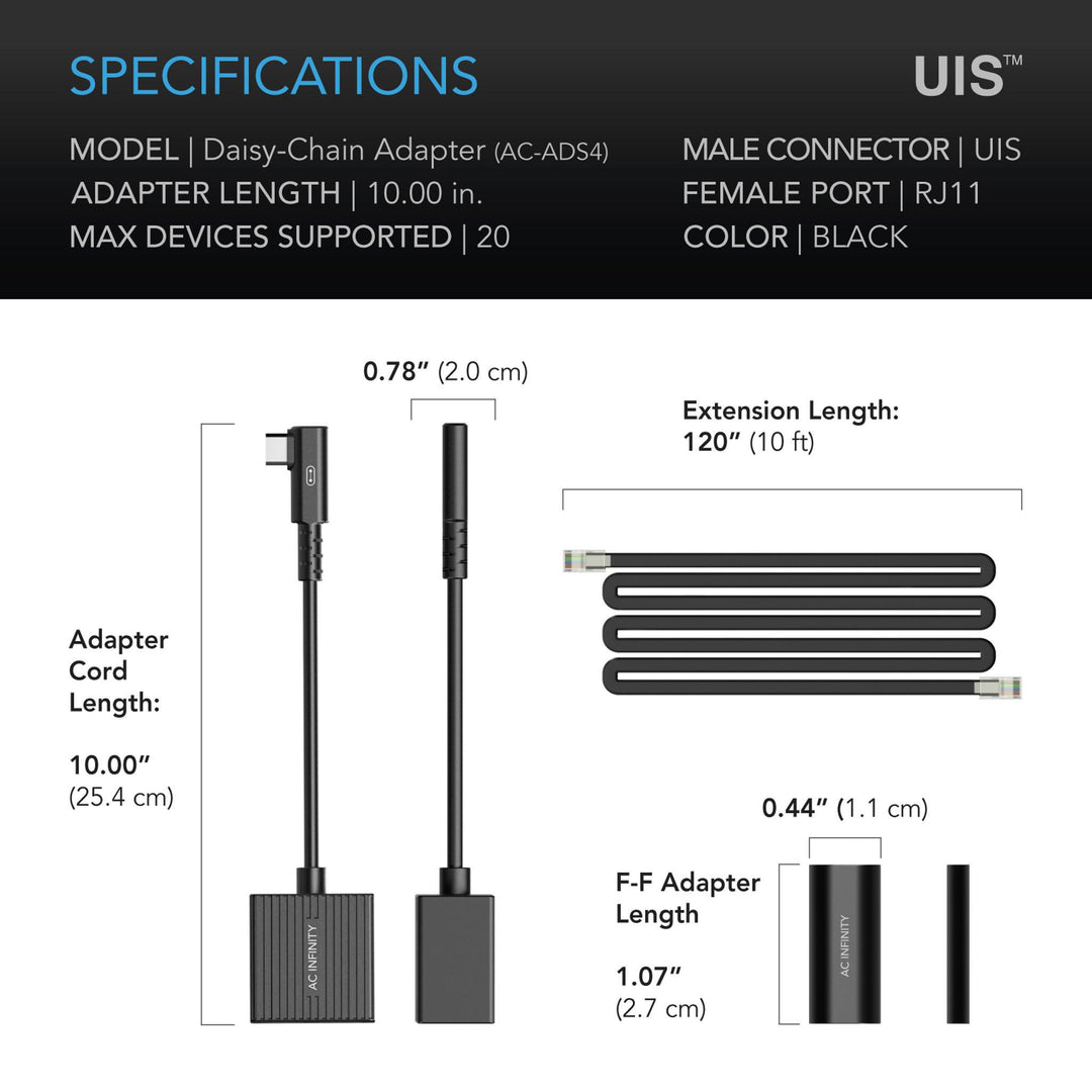 AC Infinity Lighting Daisy-Chain Adapter