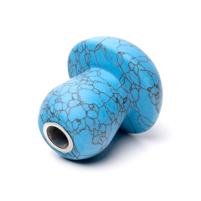 Gemstone Shroom Pipe - Blue Turquoise