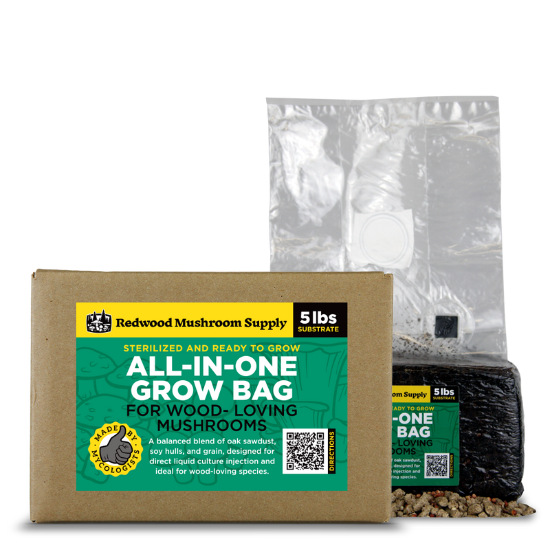 Redwood Mushroom Supply - Wood Lover All-in-One - 5 lb Bag