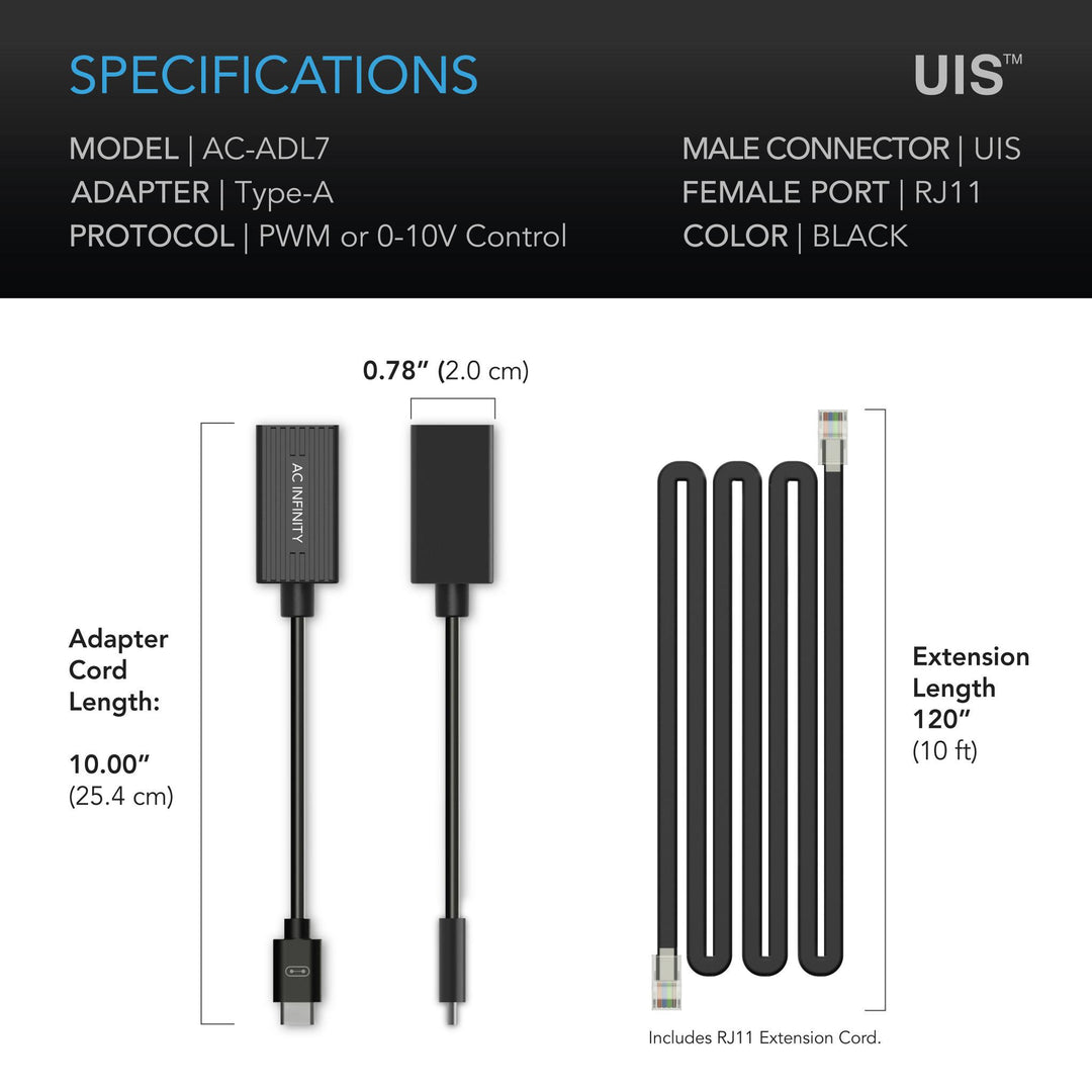 AC Infinity UIS LIGHTING ADAPTER TYPE-A - PWM OR 0-10V DIMMERS