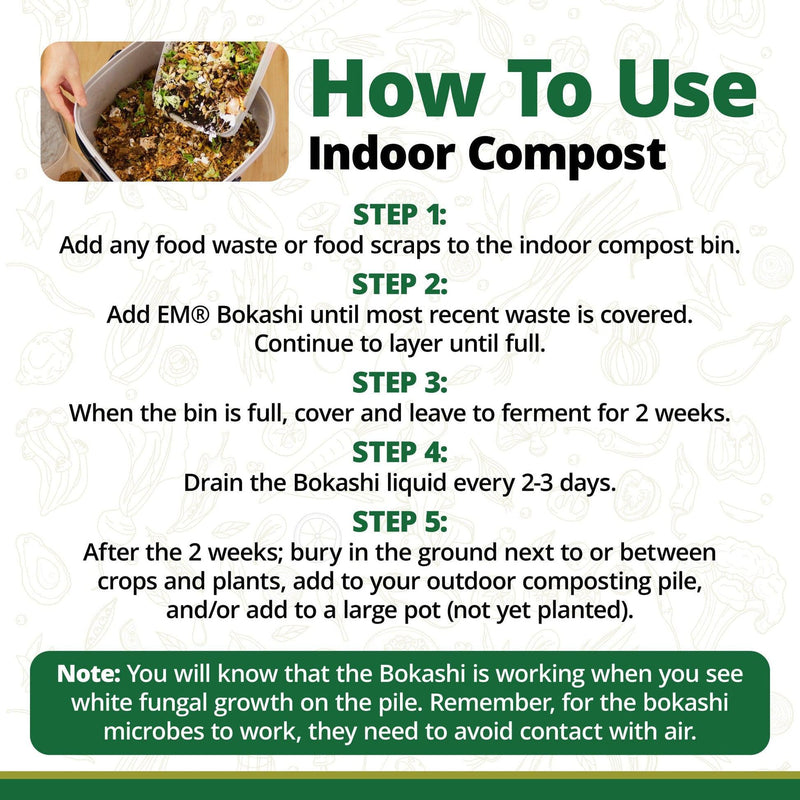 EM Premium Bokashi Compost Starter - 2 lb