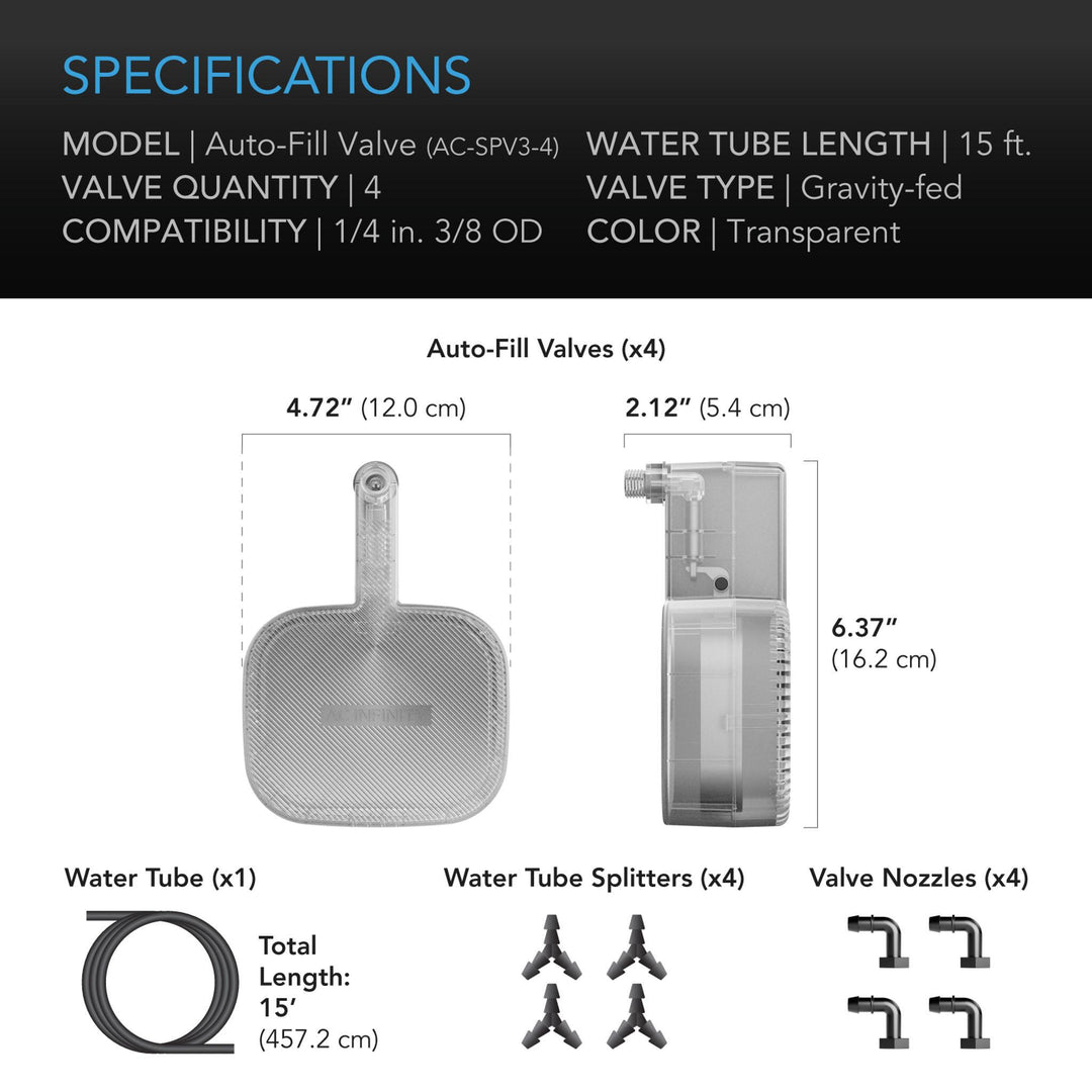 AC Infinity Auto-Fill Upgrade Valve Kit for Self-Watering Base