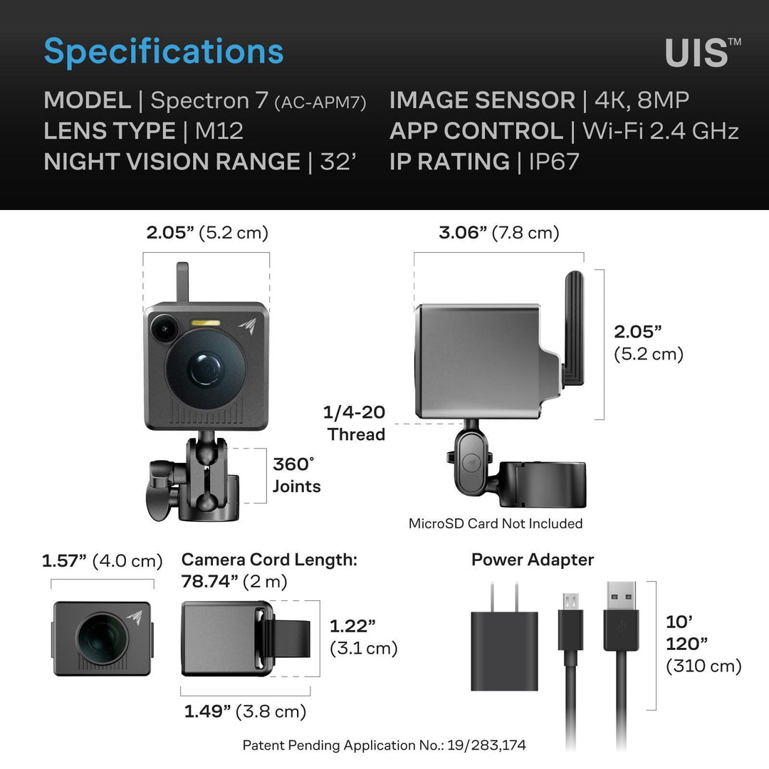 AC Infinity SPECTRON 7 - AI-Powered Grow Camera 4K with Thermal Imaging and Under-Canopy Vision
