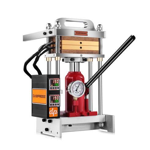 DABPRESS Truebar 10T Rosin Press: Rigid Direct-Connect 4x7" Plates Heavy-Duty Extraction