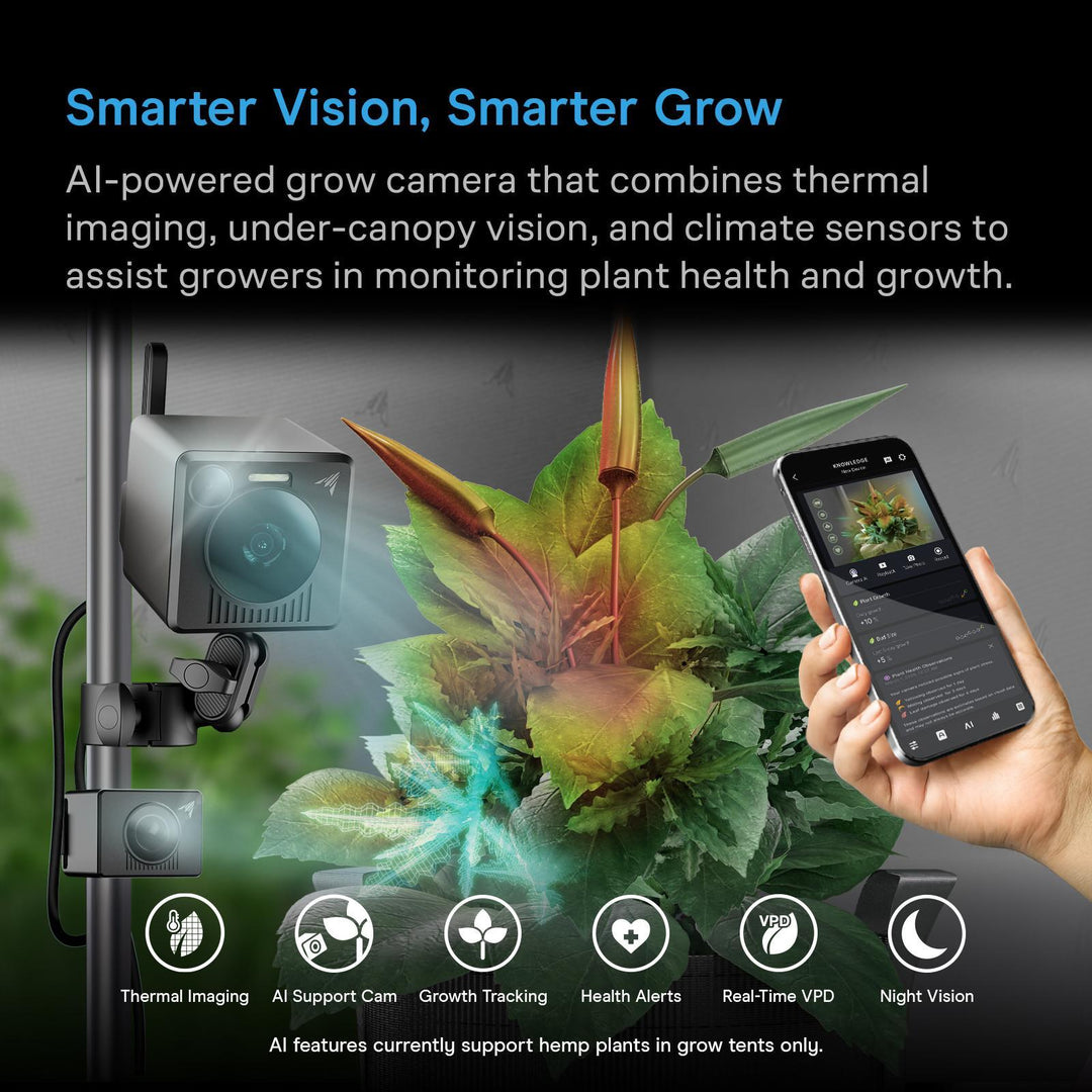 AC Infinity SPECTRON 7 - AI-Powered Grow Camera 4K with Thermal Imaging and Under-Canopy Vision