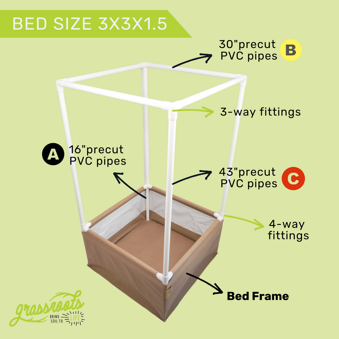 Grassroots Living Soil Fabric Bed - Complete Kit