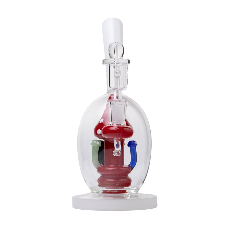 Mushroom Globe - White Red