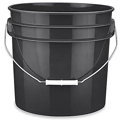 Black Plastic Bucket 3.5 Gallon - 3 gallon