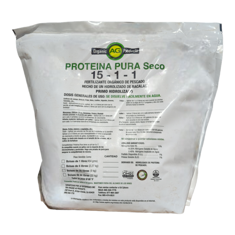 BuildASoil Pure Protein Dry - Organic Fish Aminos - 5 lb