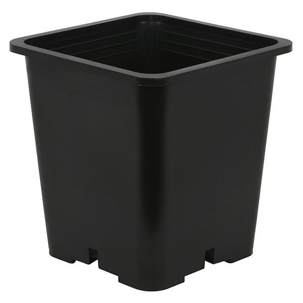 Gro Pro Premium Square Black Plastic Pots - 6 in x 6 in x 8 in