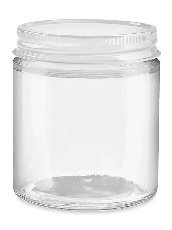 Clear Straight-Sided Glass Jars