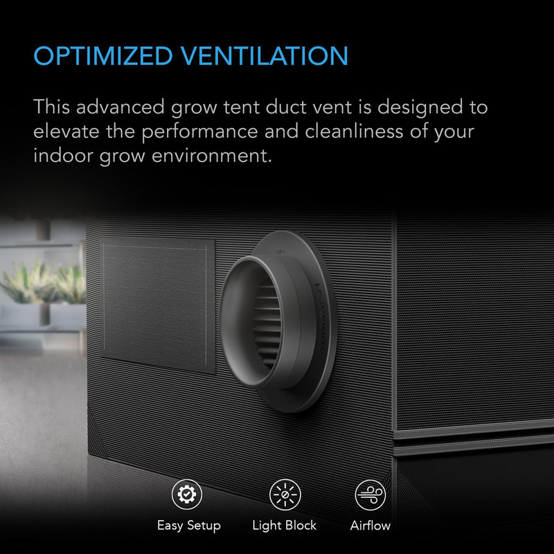AC Infinity Grow Tent Duct Vent Attachment - 6-Inch 2 Pack