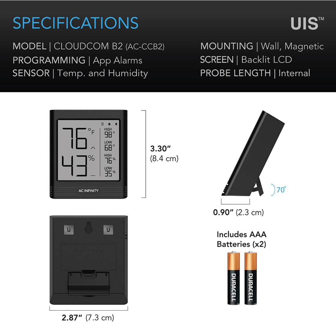 AC Infinity CLOUDCOM - Smart Thermo-Hygrometers