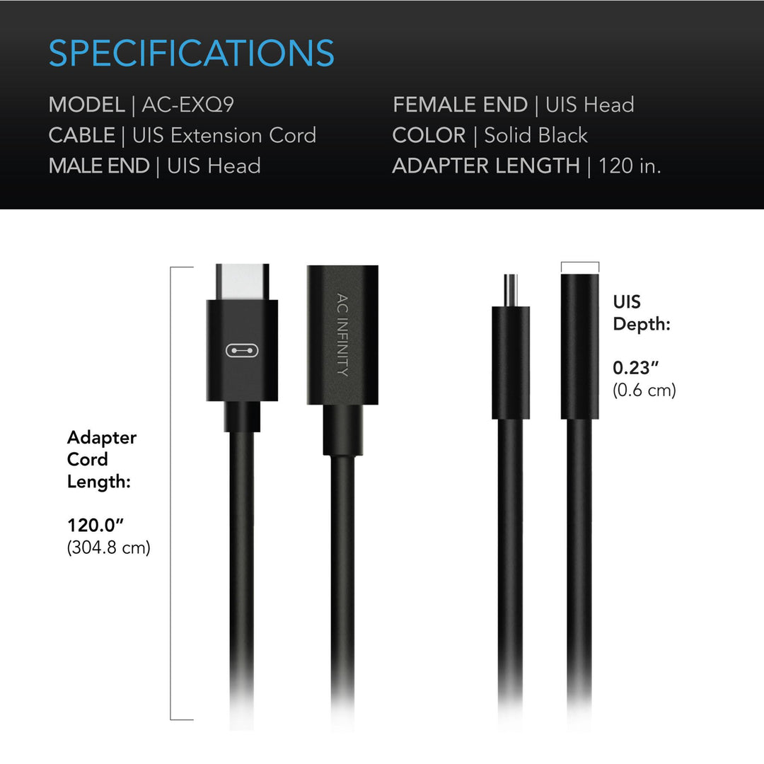 Ac Infinity UIS TO UIS - FEMALE TO MALE, 10 FT