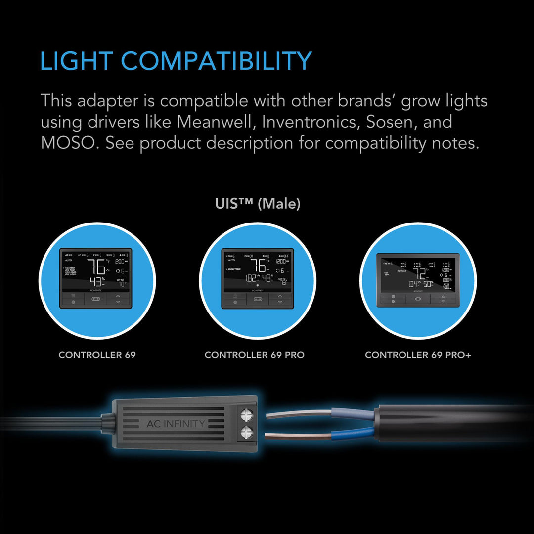 AC Infinity UIS Lighting Adapter Type-D - Dimmer with Control Wire Drivers