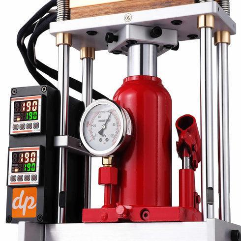 DABPRESS Truebar 10T Rosin Press: Rigid Direct-Connect 4x7" Plates Heavy-Duty Extraction