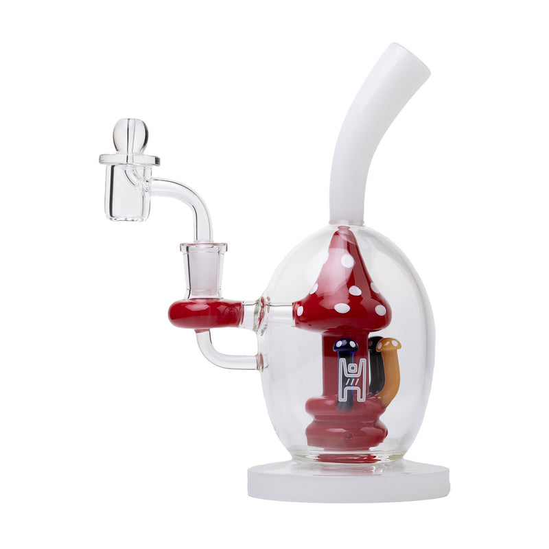 Mushroom Globe - White Red