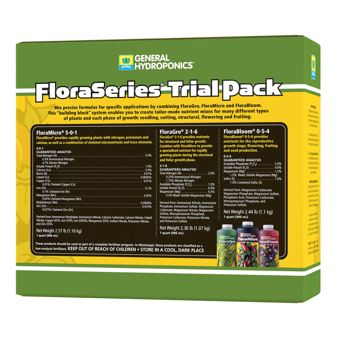 General Hydroponics Flora Series Quart Trial Pack