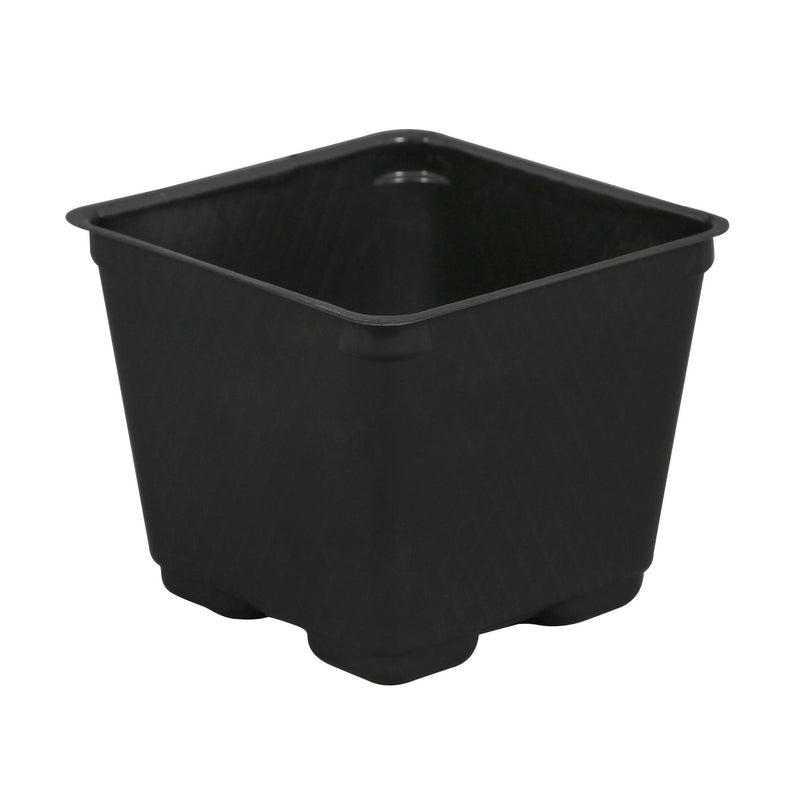 Gro Pro Black Square Pots BLOW MOLDED - 3.5" - Single
