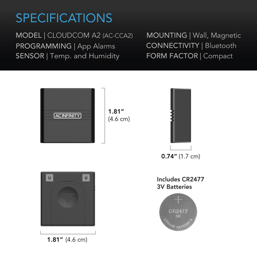 AC Infinity CLOUDCOM - Mini Smart Thermo-Hygrometers