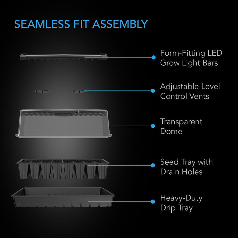 AC Infinity GERMINATION KIT with Grow Lights and Heat Mat - Large - Default Title