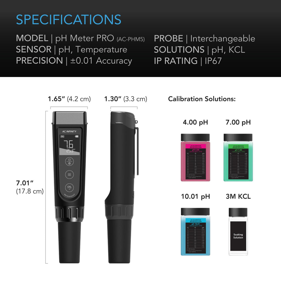 AC Infinity - pH Meter Pro Kit (INTERCHANGABLE PROBE)