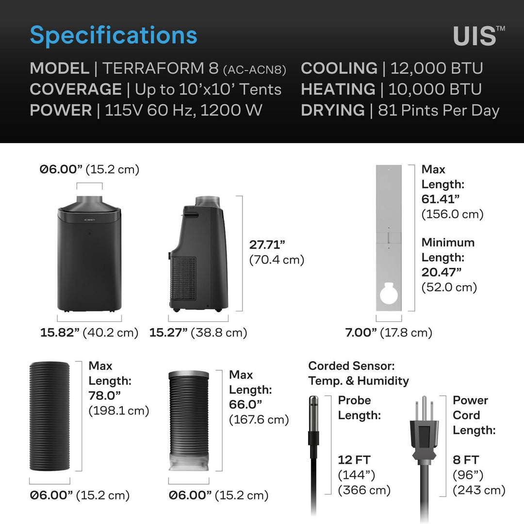 AC Infinity TERRAFORM 8 - All-In-One Climate Control