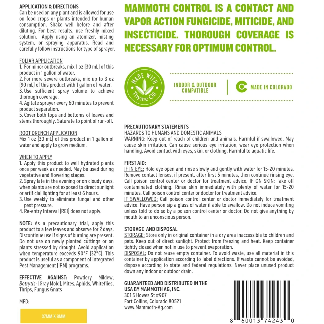 Mammoth Control - Pesticide/Fungicide
