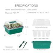 Vivosun - 12-Cell Seed Starter Kit with Humidity Dome