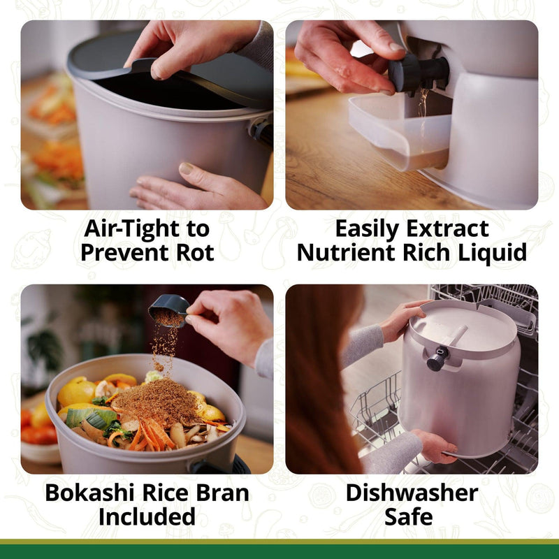 The Essential Bokashi Compost Bin Starter Kit, 4.4 gal - Default Title