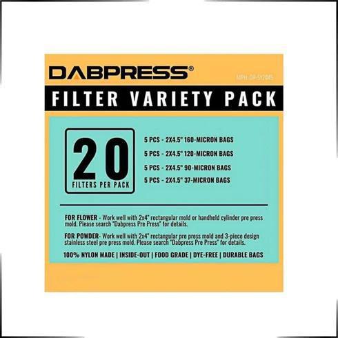 DABPRESS ROSIN PRESS ACCESSORIES BUNDLE - 6X7" COLD PLATE, VARIETY BAGS, PREPRESS AND COLLECTION TOOLS KIT