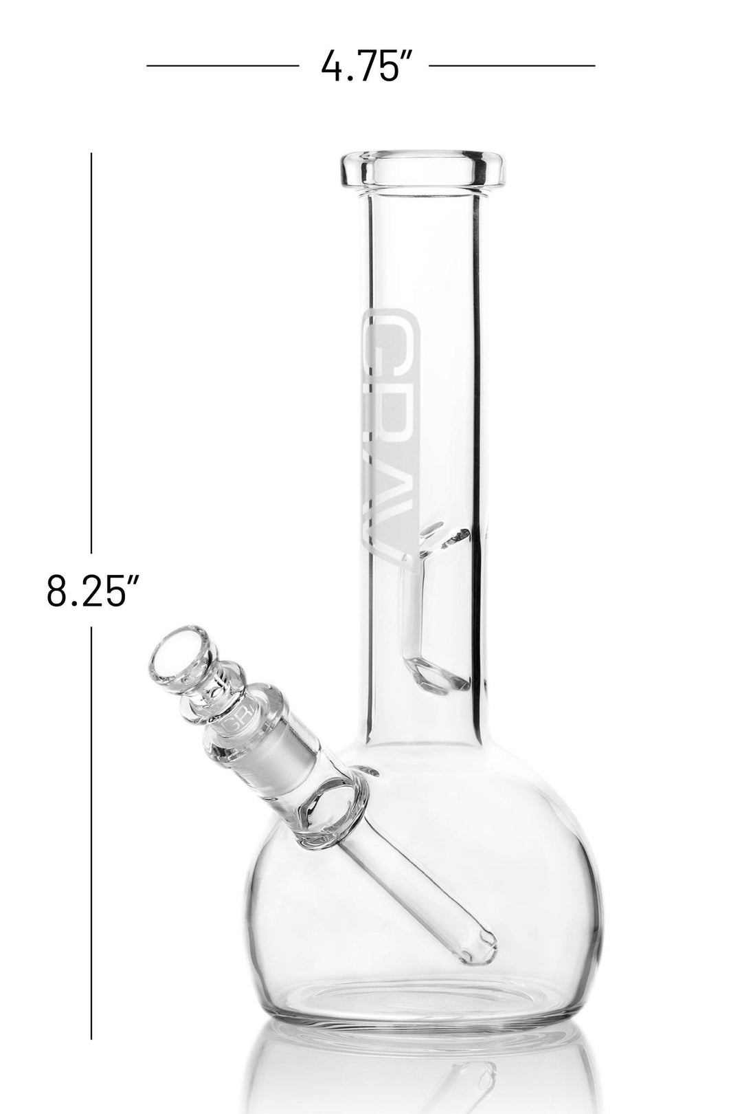 GRAV Small Clear Round Base Water Pipe