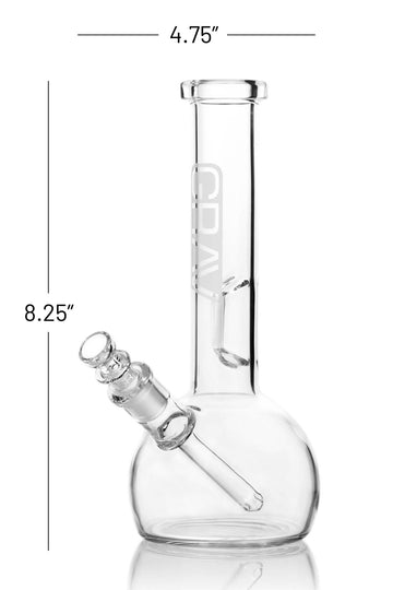 GRAV Small Clear Round Base Water Pipe