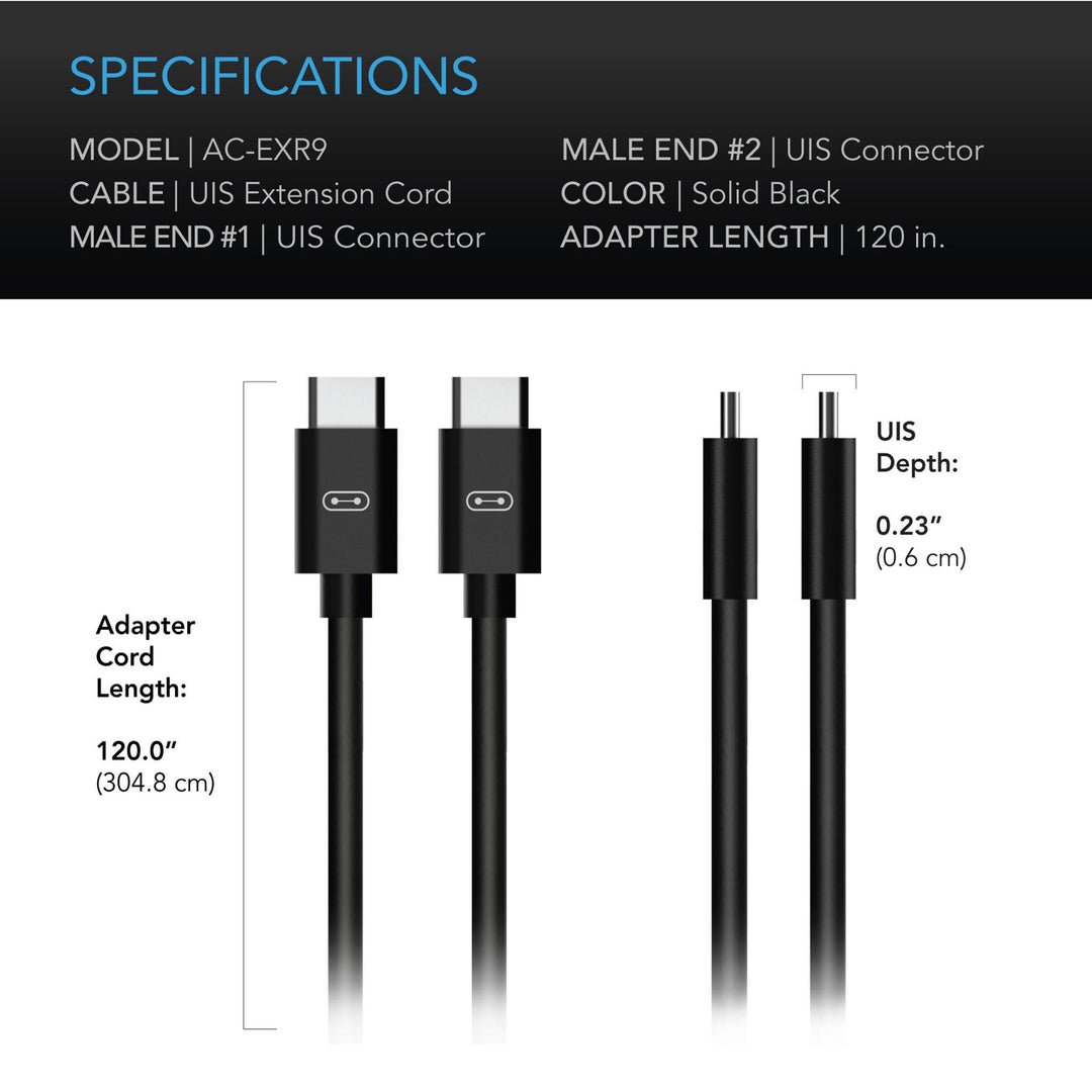 Ac Infinity UIS TO UIS - MALE TO MALE, 10 FT