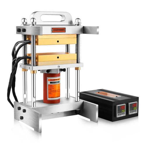 DABPRESS COMMERCIAL ROSIN PRESS 12 TON - 4X7" ANODIZED HEATED PLATENS - 1,200 WATTS, 4PC HEATERS