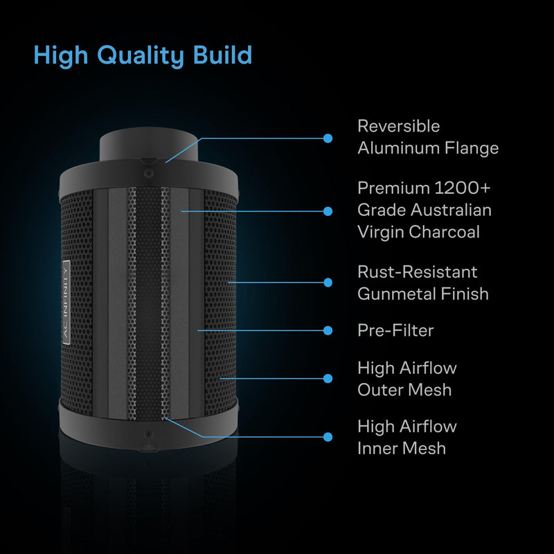 AC Infinity Air Filtration Kit 8" with Speed Controller, Inline Fan, Carbon Filter - Default Title
